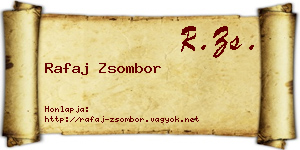 Rafaj Zsombor névjegykártya
